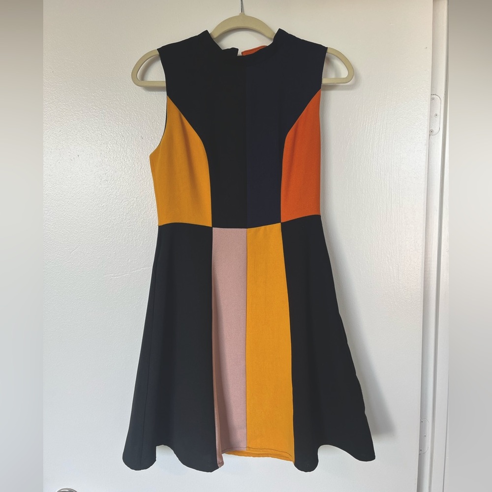 Geometric block dress